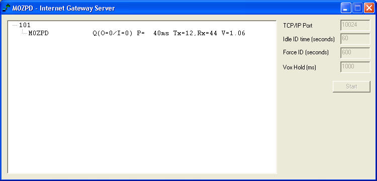 Скриншот программы eQSO Server